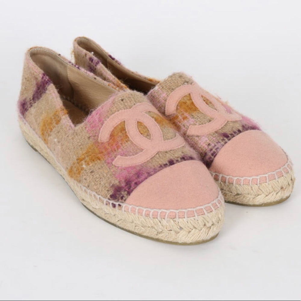 Chanel espadrilles pink  tweed
